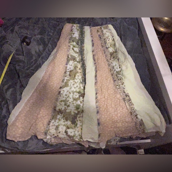 Patch art boho hippy long skirt - Picture 2 of 4